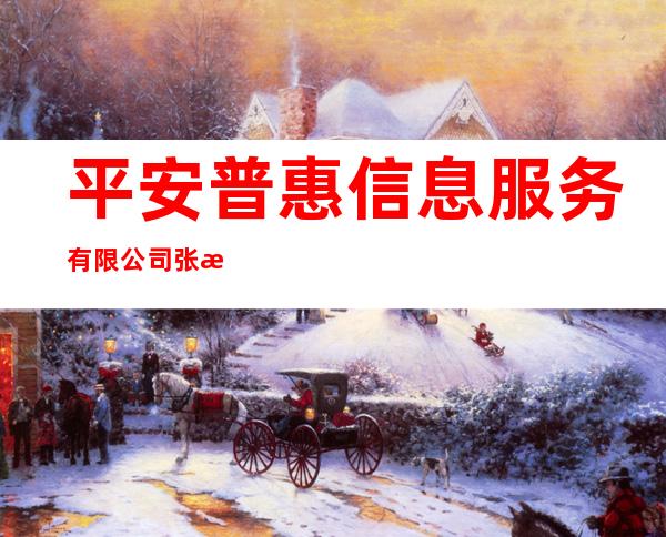 平安普惠信息服务有限公司张掖分公司